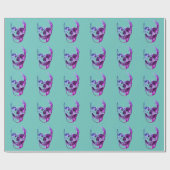 Skull Blue Geschenkpapier (Flach)
