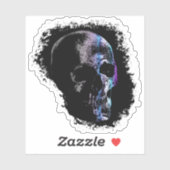 SKULL Blue Lila Aufkleber (Blatt)