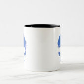 Skull - Blue Skull Skeleton Kopf Kaffee Cup Zweifarbige Tasse (Mittel)