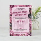 Skull & Blume Halloween-Party laden Ankündigung (Stehend Vorderseite)