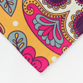 Skull-Blume: Hintergrund des mexikanischen Tages Fleecedecke (Ecke)