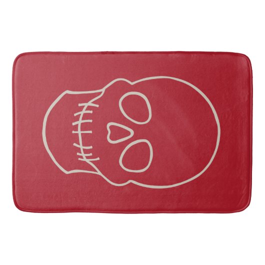 Skull - Blut rot und Knochen weiß Badematte (Vorderseite)