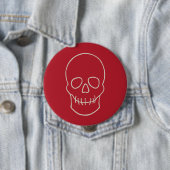 Skull - Blut rot und Knochen weiß Button (Beispiel)