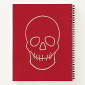 Skull - Blut rot und Knochen weiß Notizblock (Rückseite)