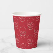 Skull - Blut rot und Knochen weiß Pappbecher (Rückseite)