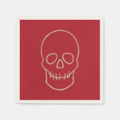 Skull - Blut rot und Knochen weiß Serviette (Vorderseite)