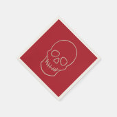 Skull - Blut rot und Knochen weiß Serviette (Ecke)