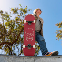 Skull - Blut rot und Knochen weiß Skateboard