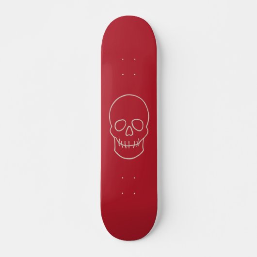 Skull - Blut rot und Knochen weiß Skateboard (Vorne)