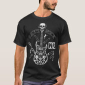 Skull Bone Gitarre Black T-Shirt (Vorderseite)