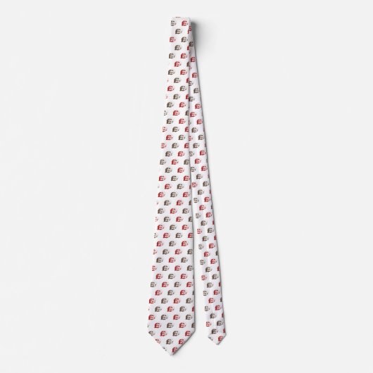 Skull Bone Muster Neck Tie Krawatte (Vorderseite)