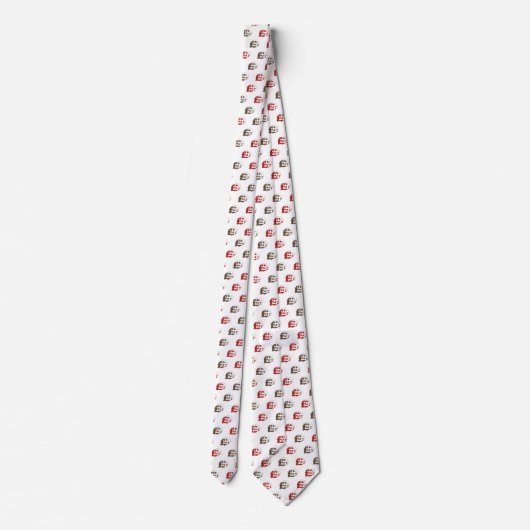 Skull Bone Muster Neck Tie Krawatte (Rückseite)