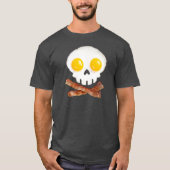 Skull & Bones Bacon & Eggs Frühstück T-Shirt (Vorderseite)