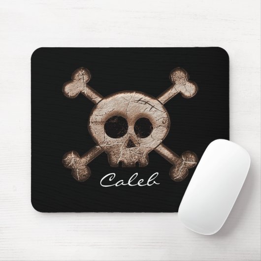 Skull & Bones Black Computer Mouse Pad gestört Mousepad (Mit Mouse)