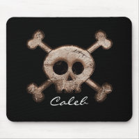 Skull & Bones Black Computer Mouse Pad gestört