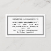 Skull & Bones, Halloween-Party Ticket Einladung (Rückseite)