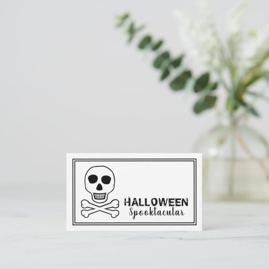 Skull & Bones, Halloween-Party Ticket Einladung (Stehend Vorderseite)