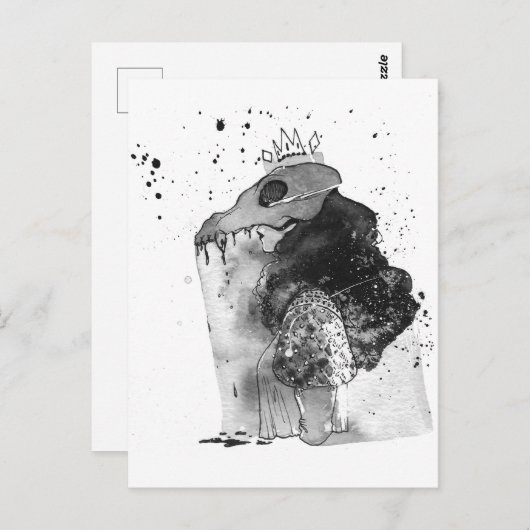 Skull & Bones Illustration Postkarte (Vorne/Hinten)