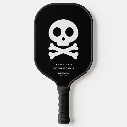 Skull Bones Pickleball Team Familie Halloween Schläger (Vorderseite)