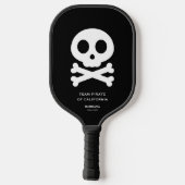 Skull Bones Pickleball Team Familie Halloween Schläger (Rückseite)