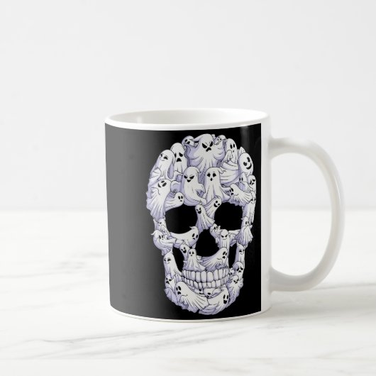 Skull Boo Ghost Funny Boo Ghosts Halloween Costume Kaffeetasse (Rechts)