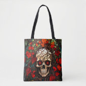 Skull Book Bag Geburtstag Geschenk Name Tasche (Vorderseite)