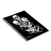Skull Bouquet, Notebook, Schule, Zurück zur Schule Notizblock (Rechte Seite)