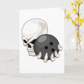 Skull Bowling Bowling ball Karte (Gelbe Blume)