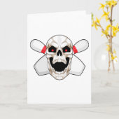 Skull Bowling Bowling Karte (Gelbe Blume)