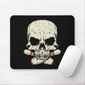 Skull Bowling Buttone Skeleton Head Bowler Men Boy Mousepad (Mit Mouse)
