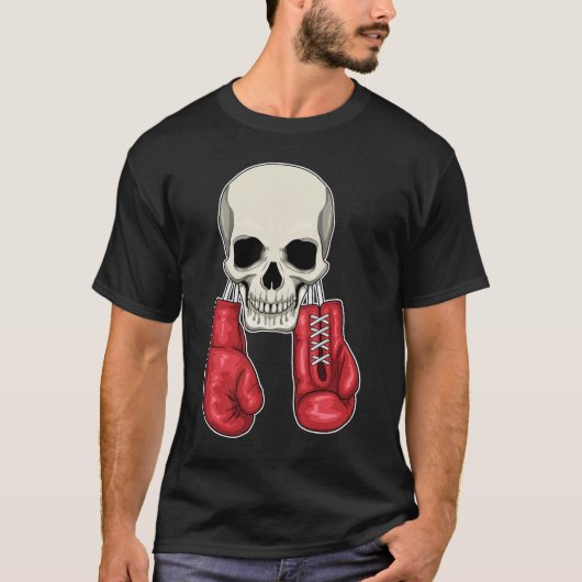 Skull Boxing gloves Boxing T-Shirt (Vorderseite)
