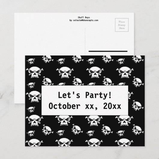Skull Boys Postkarte (Vorne/Hinten)