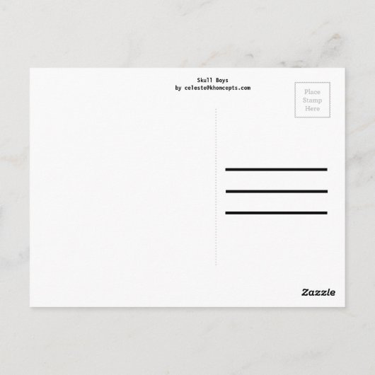 Skull Boys Postkarte (Rückseite)