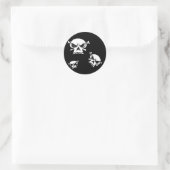 Skull Boys von Justyn Johnson Runder Aufkleber (Tasche)
