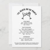 Skull Bride oder Die Gothic-Junggeselinnen-Abschie Einladung (Rückseite)