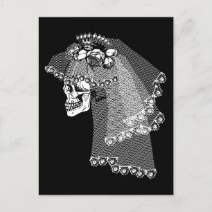 Skull Bride Postkarte