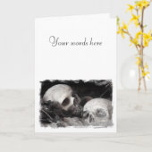 Skull Buddies Karte (Gelbe Blume)