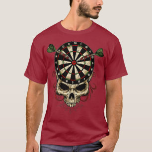 Skull Bullseye - Geschenk für Kunstspieler - Dart T-Shirt