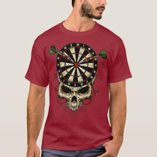 Skull Bullseye - Geschenk für Kunstspieler - Darts T-Shirt
