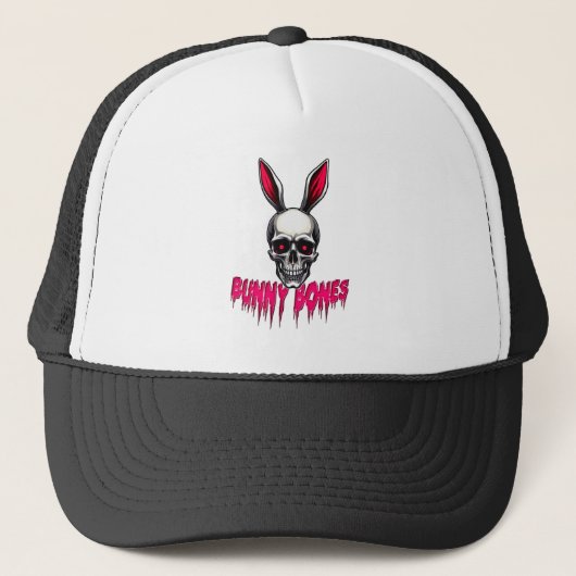 Skull Bunny – Dark Easter Art - boné Truckerkappe (Vorderseite)