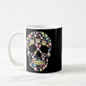 Skull Bunny Ostereier Osterfeiertag Frauen Männer  Kaffeetasse (Links)