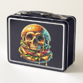 Skull Burger Metall Brotdose (Rückseite)