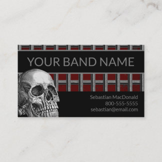 Skull Business Card Rock Band Metal Musician Music Visitenkarte