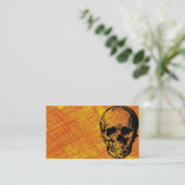 Skull Business Card Visitenkarte (Stehend Vorderseite)