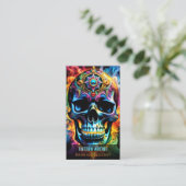 Skull Business Card Visitenkarte (Stehend Vorderseite)