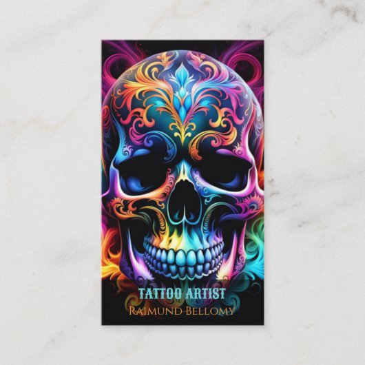 Skull Business Card Visitenkarte (Vorderseite)
