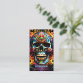 Skull Business Card Visitenkarte (Stehend Vorderseite)