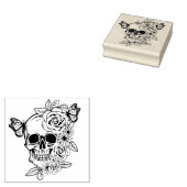 Skull Butterfly Art Art Gummistempel (Stempel)
