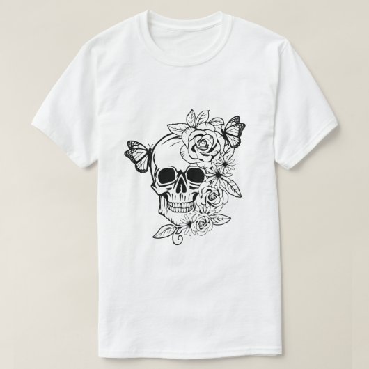 Skull Butterfly Art Art T-Shirt (Design vorne)