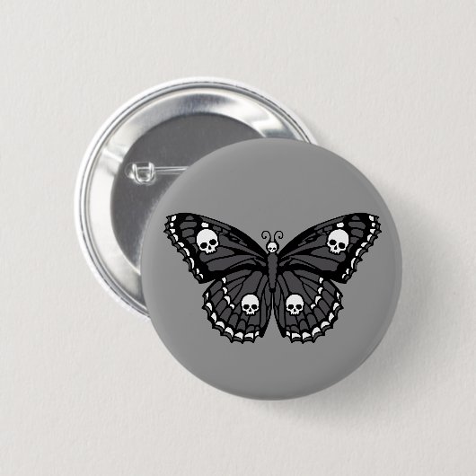 Skull Butterfly Button (Vorne & Hinten)